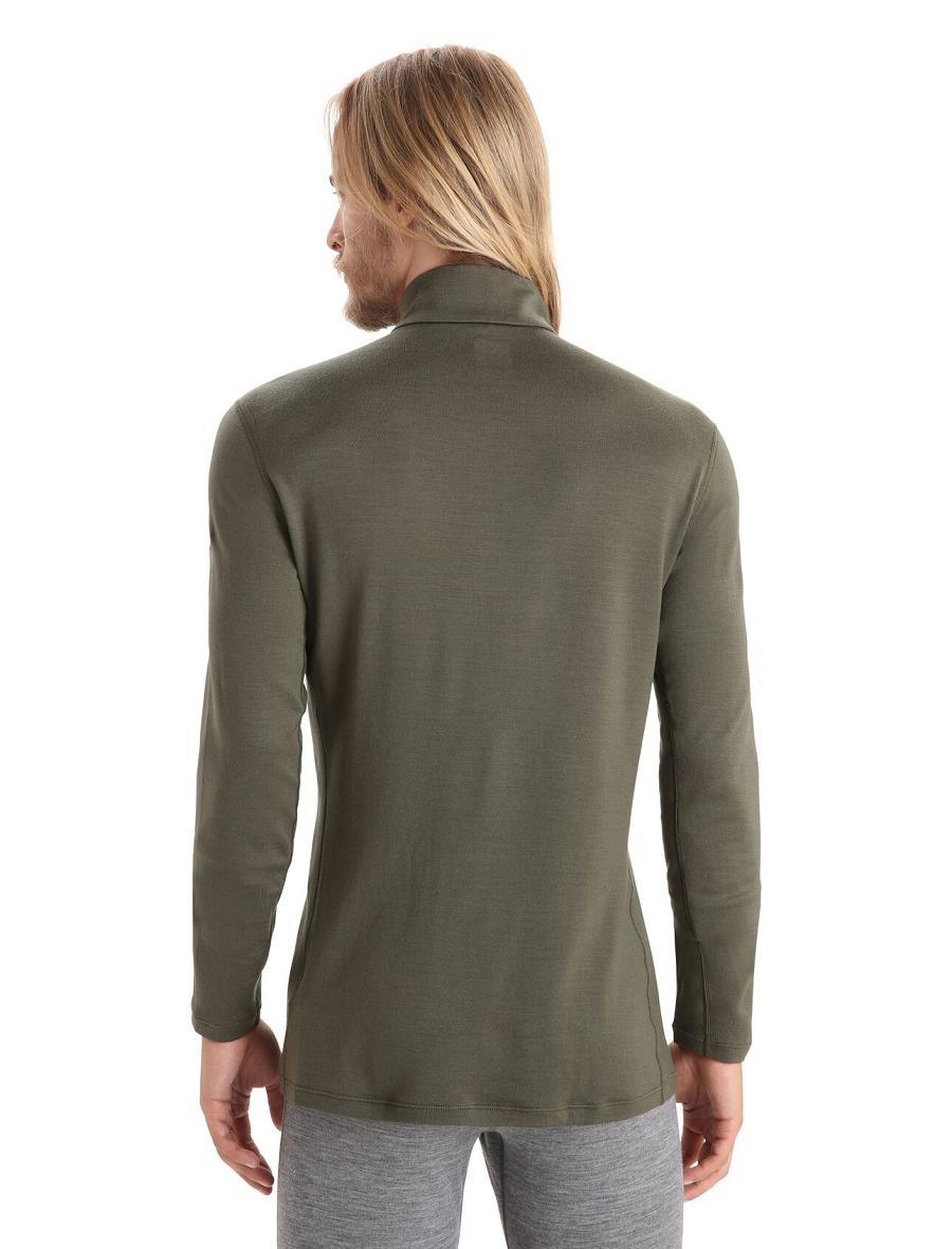 Loden Icebreaker Merino 260 Tech Long Sleeve Half Zip Thermal Top Men's Base Layers | AU 1384PJJQ